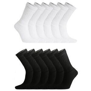 Soxy Mens Socks (Pack of 12) / Black/White